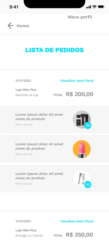 Orders List Interface